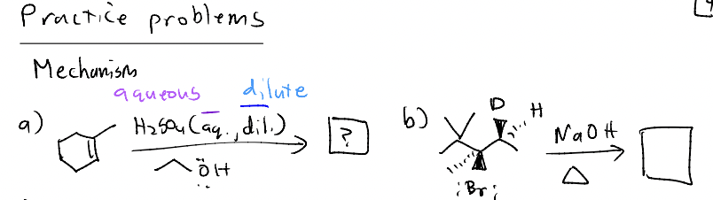 Solved Practice Problems Mechanism A) B) | Chegg.com