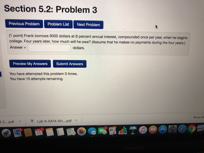 Solved Section 5.2: Problem 2 Previous Problem Problem List | Chegg.com