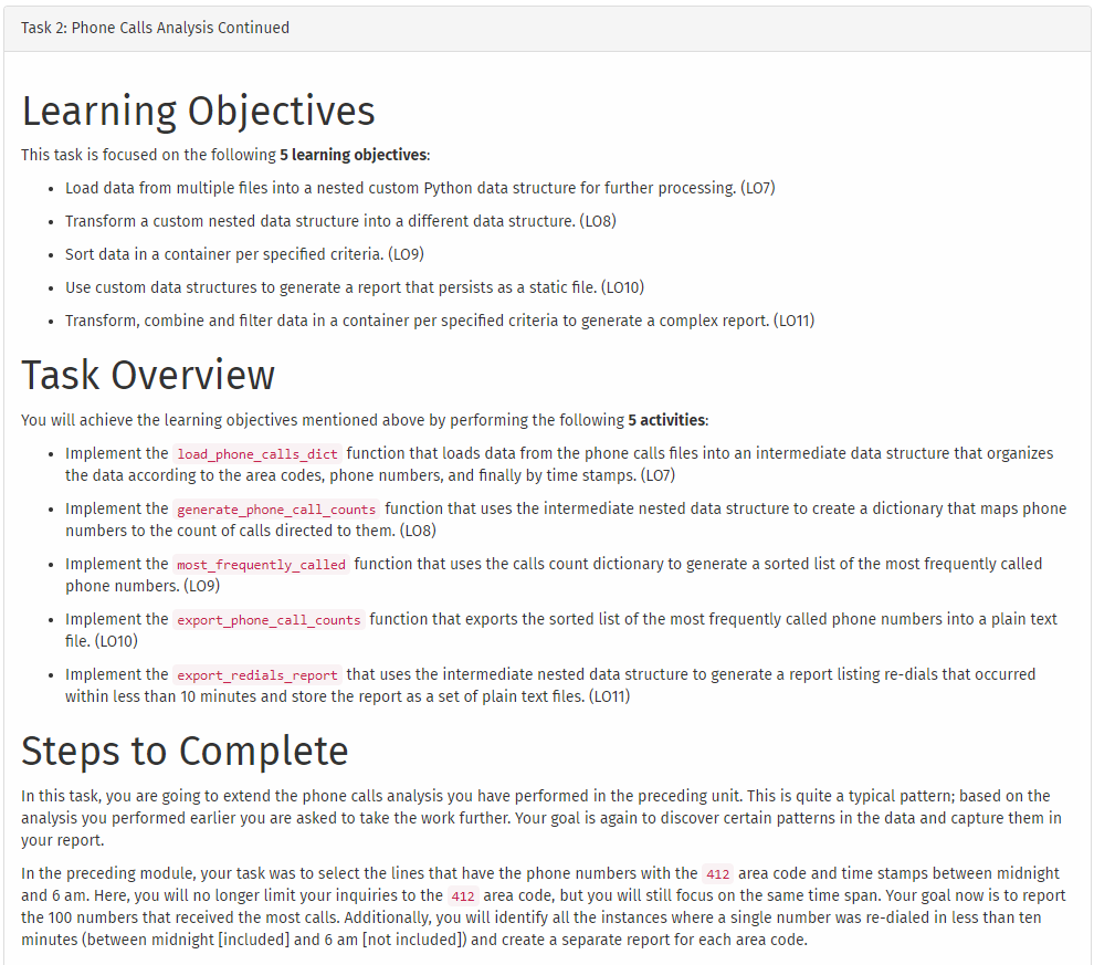 Learning objectives This task is focused on the | Chegg.com