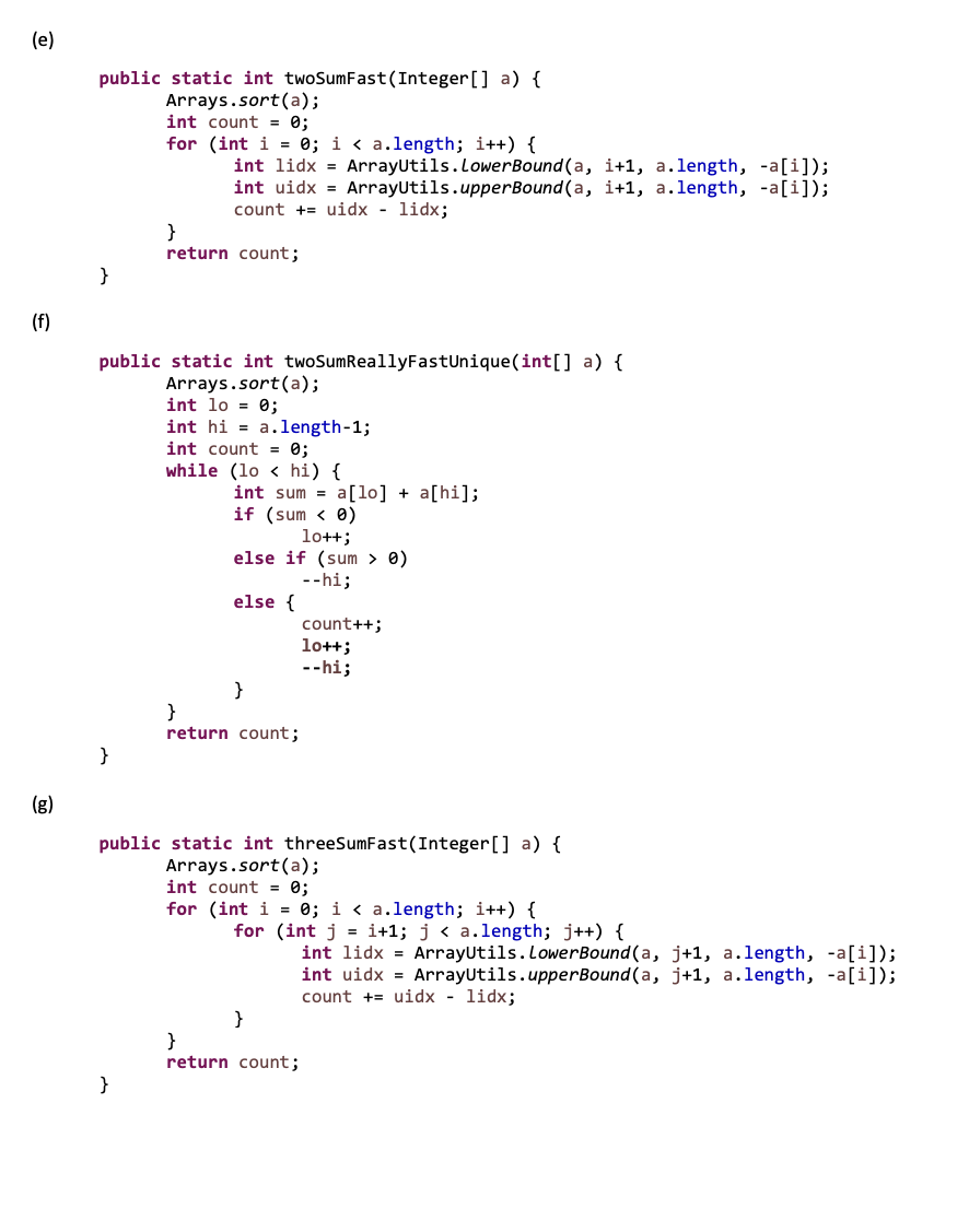 Solved Provide g(N) (the full result of analyzing the | Chegg.com