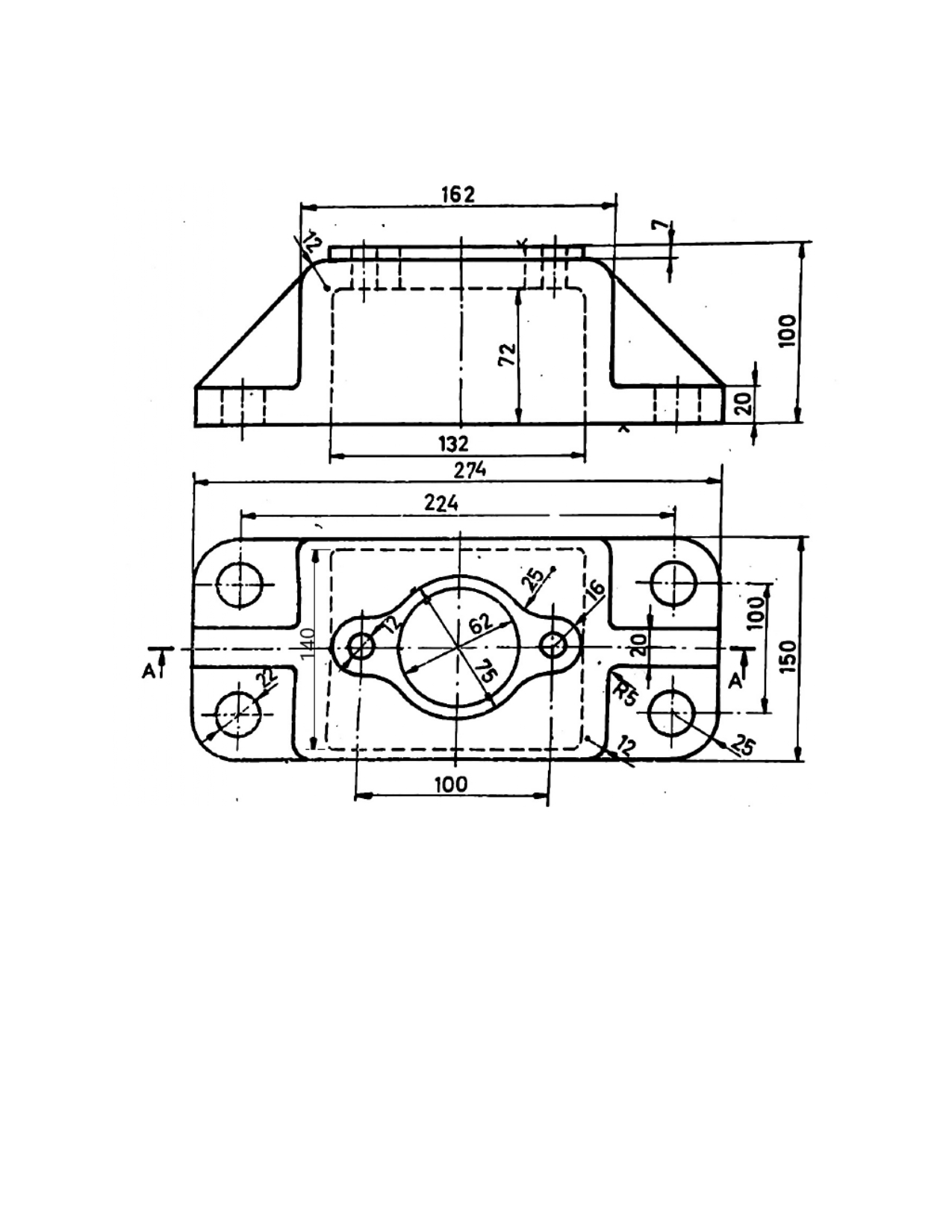 Draw the given views of the part according to the 1st | Chegg.com