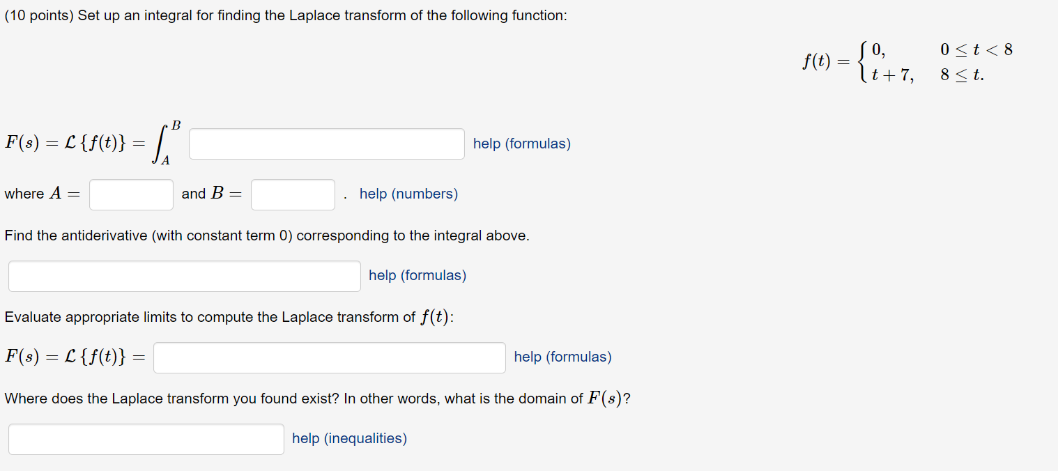 Solved (10 points) Set up an integral for finding the | Chegg.com