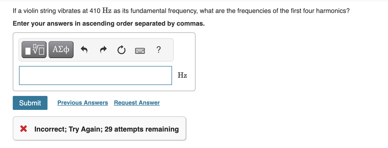 Solved If a violin string vibrates at 410 Hz as its
