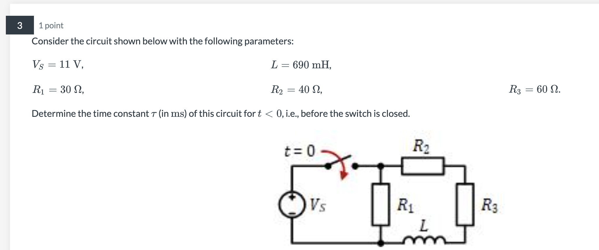 Solved Consider The Circuit Shown Below With The Following | Chegg.com