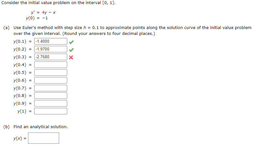 Solved Consider the initial value problem on the interval | Chegg.com