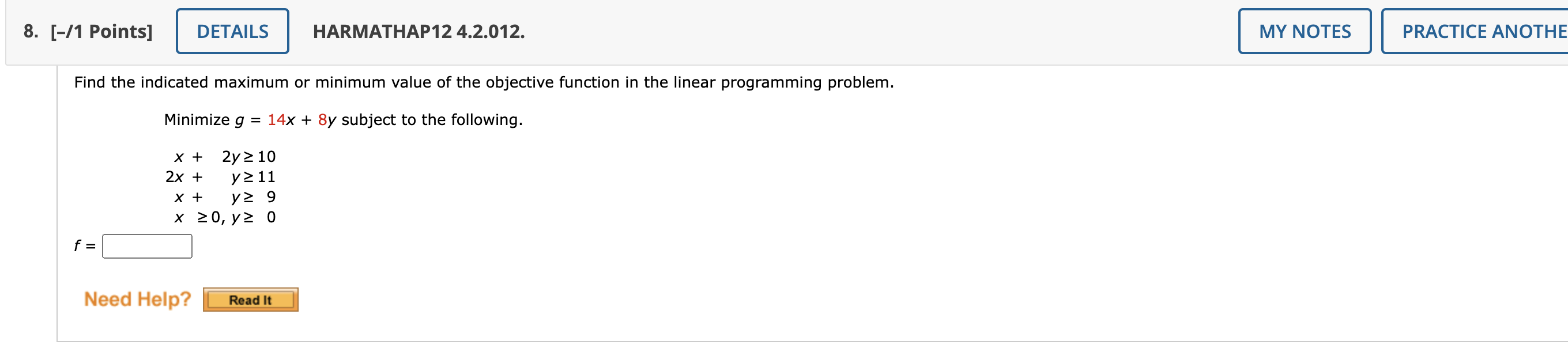 Solved Find the indicated maximum or minimum value of the | Chegg.com