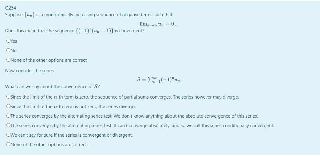 Solved 0254 suppose un is a monotonically increasing chegg