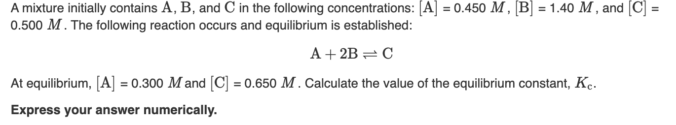 Solved A Mixture Initially Contains A,B, And C In The | Chegg.com