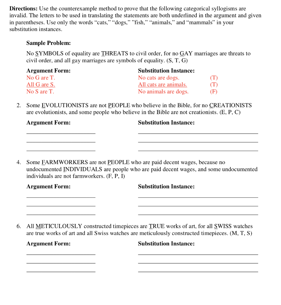 Directions Use the counterexample method to prove