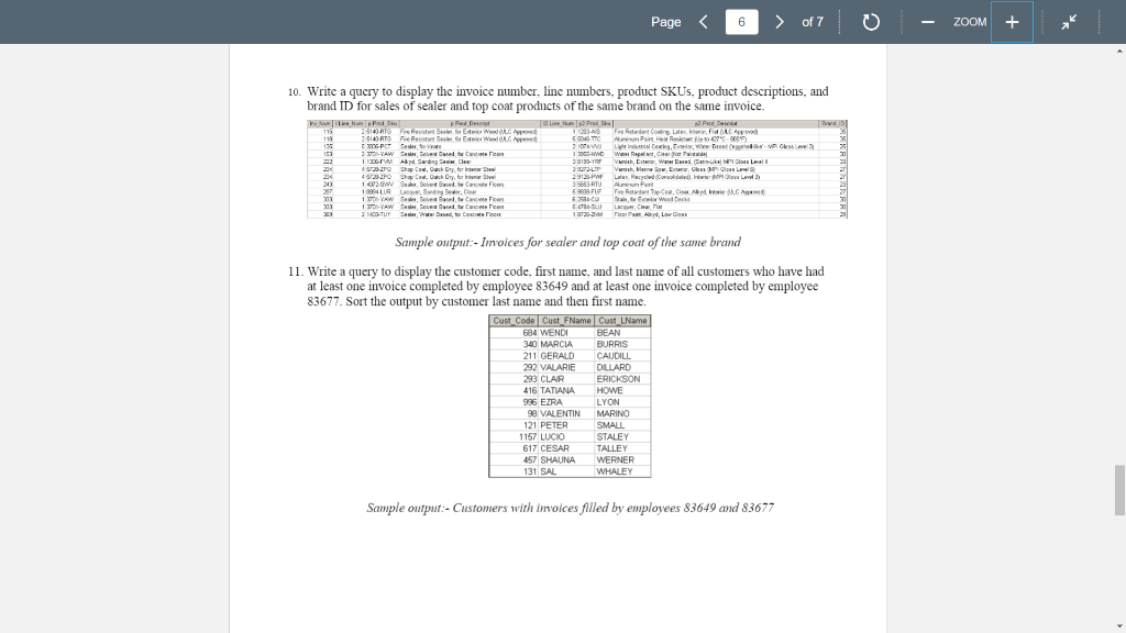 Solved The LargeCo Database Below Stores Data For A Company | Chegg.com