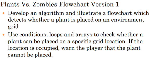 Solved Plants Vs. Zombies Flowchart Version 1 Develop an | Chegg.com