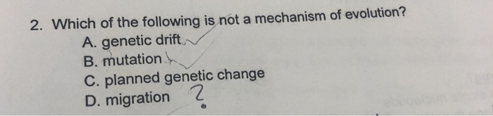 Solved 2. Which of the following is not a mechanism of | Chegg.com