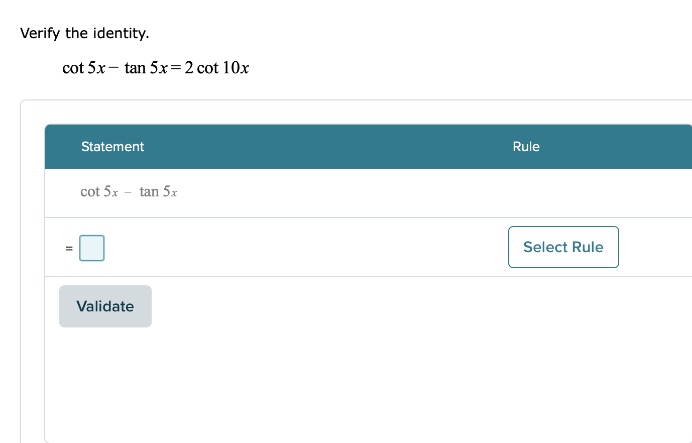 solved-verify-the-identity-cot5x-tan5x-2cot10x-chegg