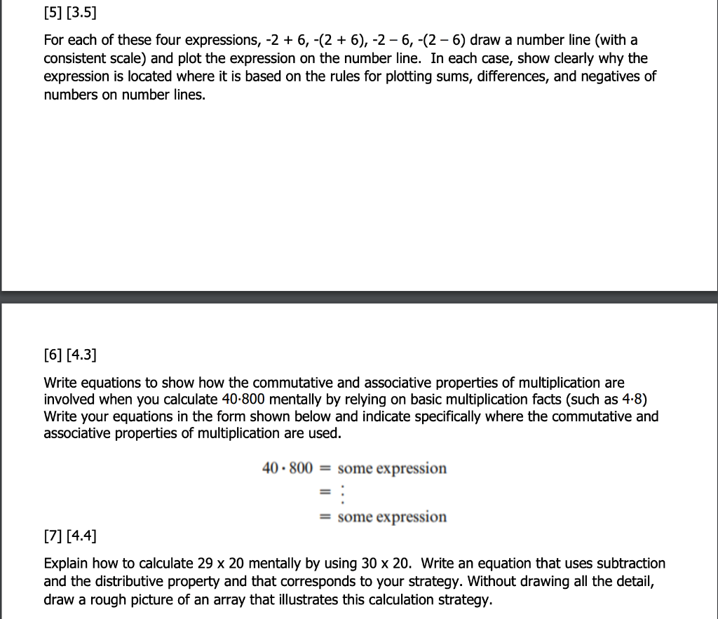 Solved [5] [3.5] For each of these four expressions, -2 + | Chegg.com