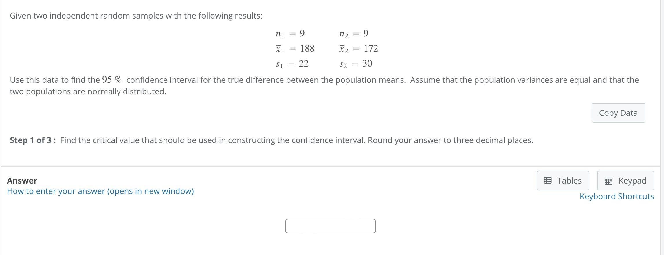 Solved Given Two Independent Random Samples With The | Chegg.com