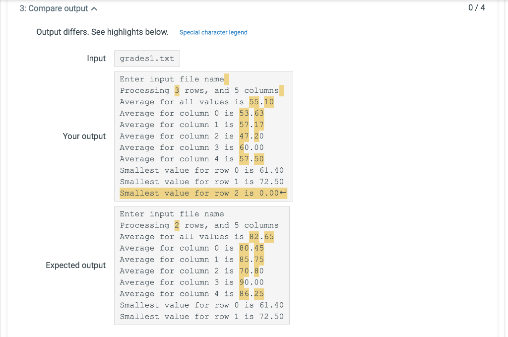 I am having issues with my code to get the expected | Chegg.com