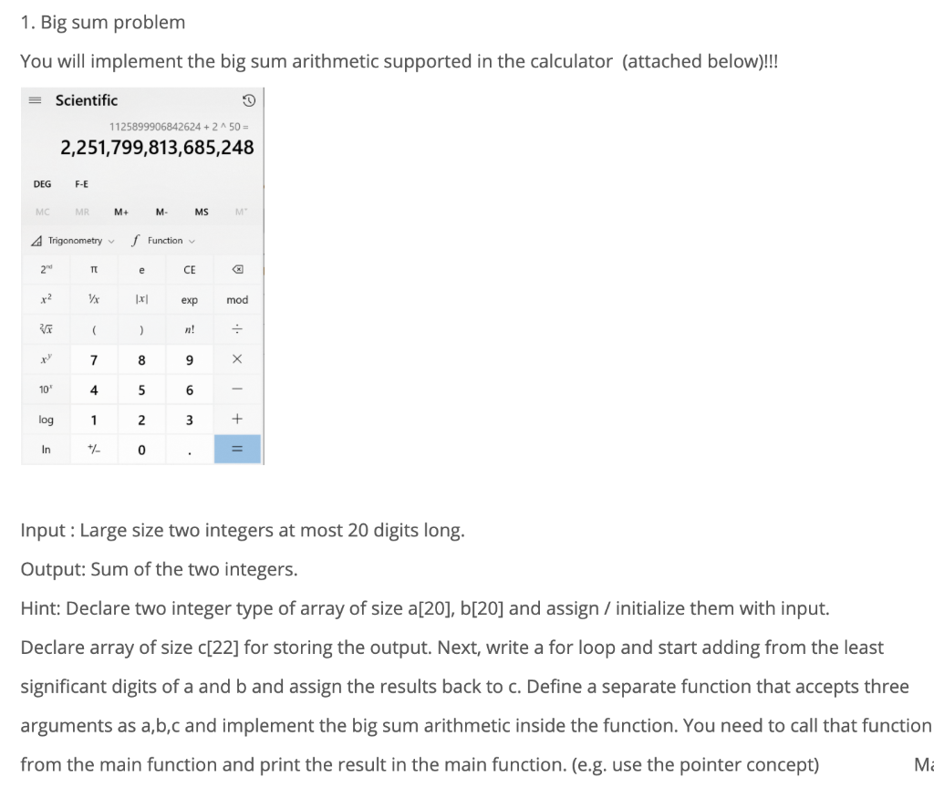 solved-1-big-sum-problem-you-will-implement-the-big-sum-chegg