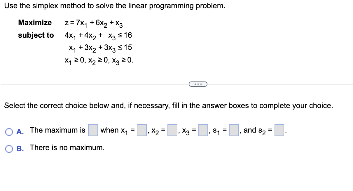 Solved Use the simplex method to solve. Minimize subject | Chegg.com