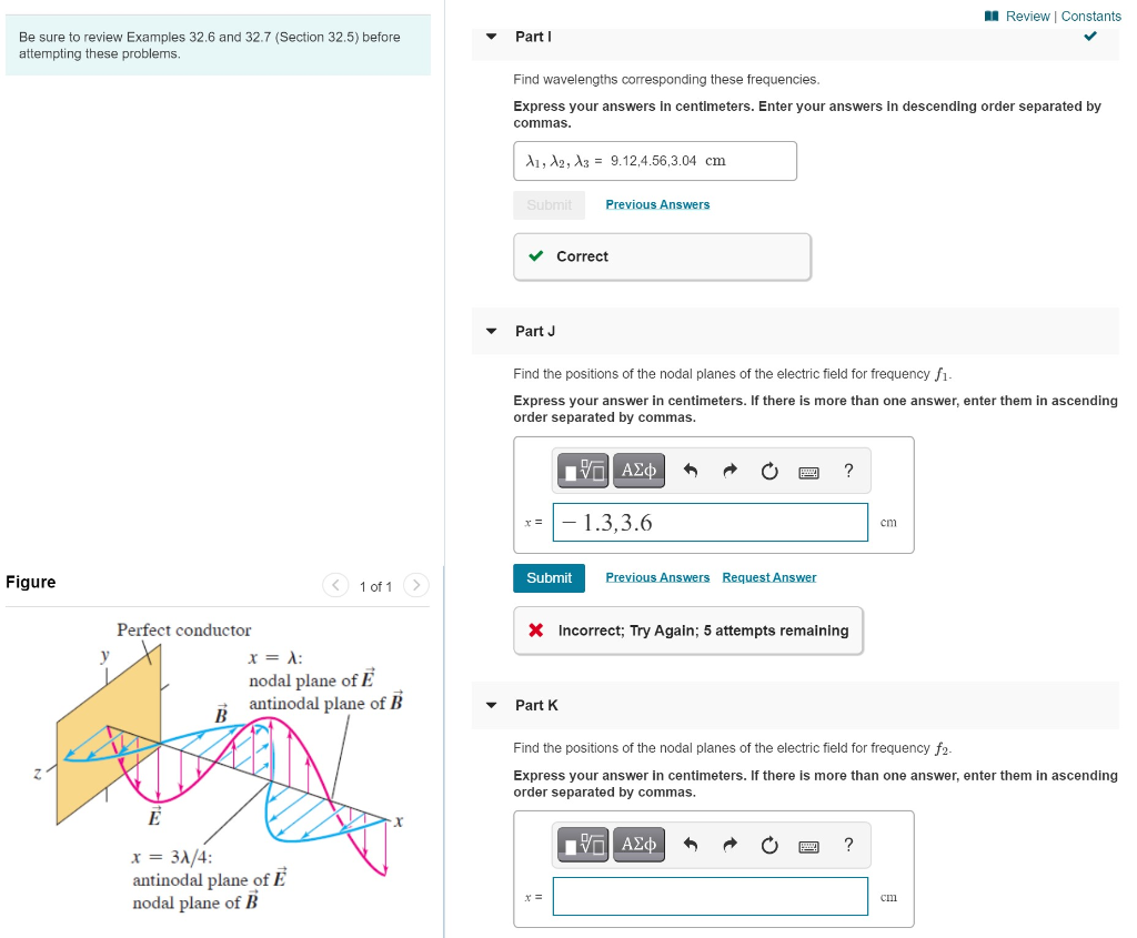 Solved A Review Constants Part 1 Be Sure To Review Examples | Chegg.com