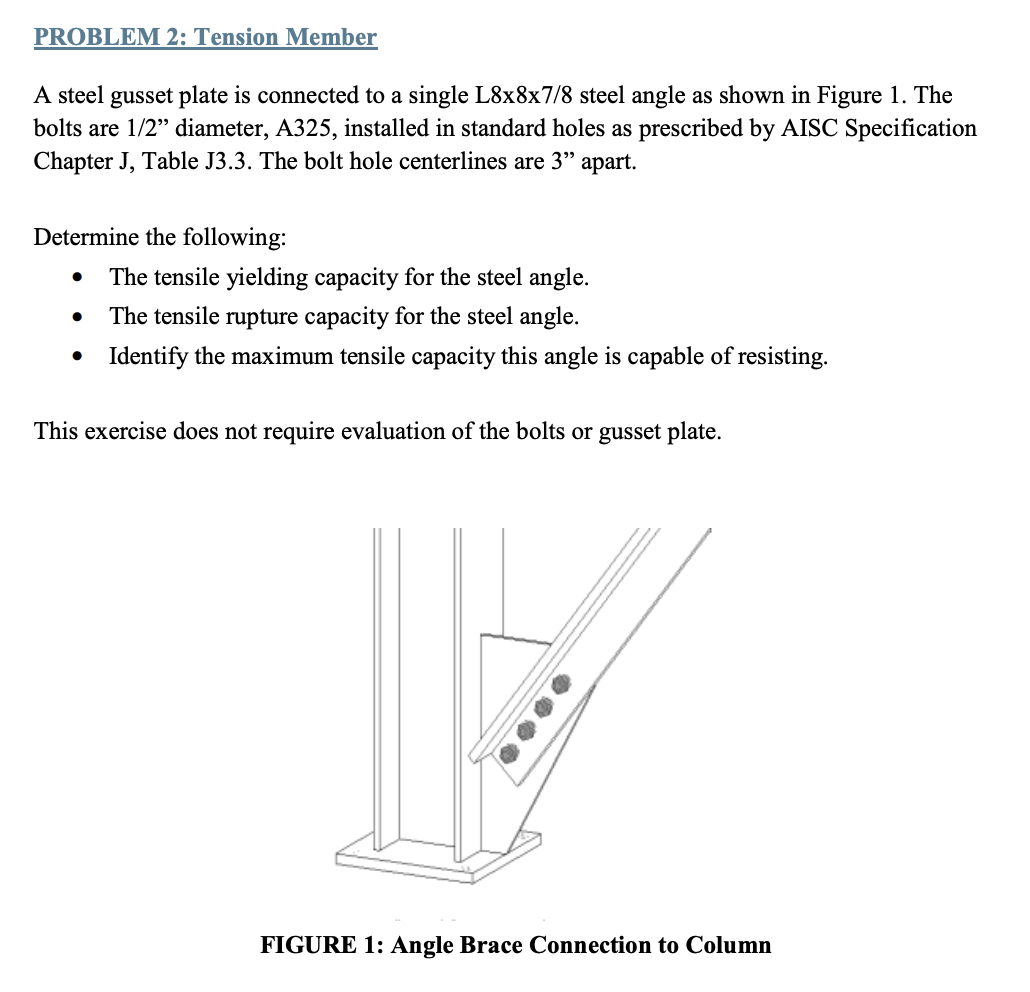 Solved A steel gusset plate is connected to a single