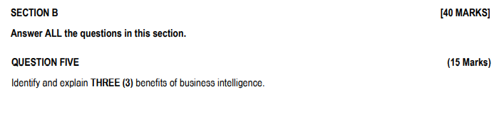 Solved SECTION B [40 MARKS] Answer ALL The Questions In This | Chegg.com