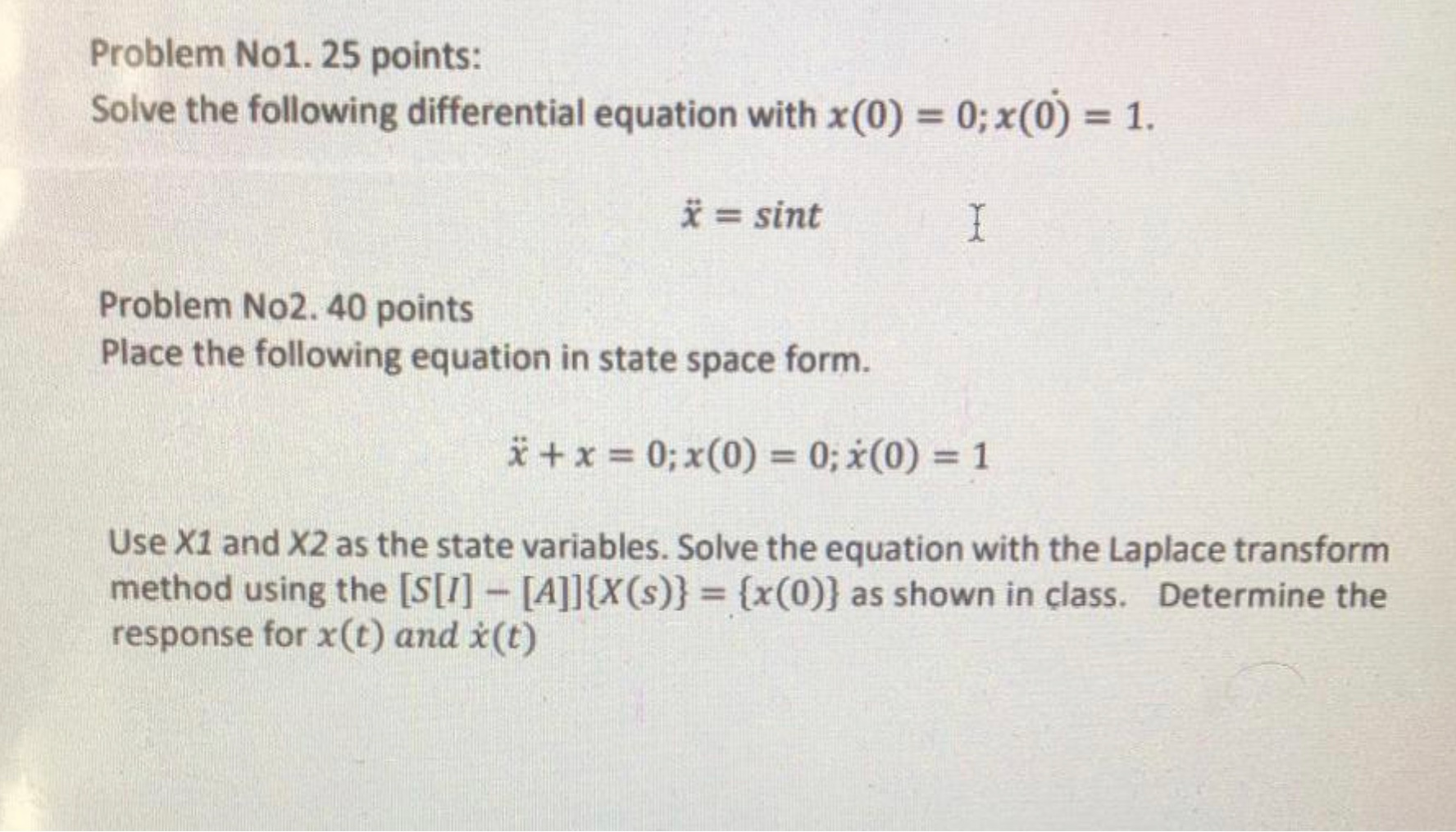 Solved Problem No1. 25 points: Solve the following | Chegg.com