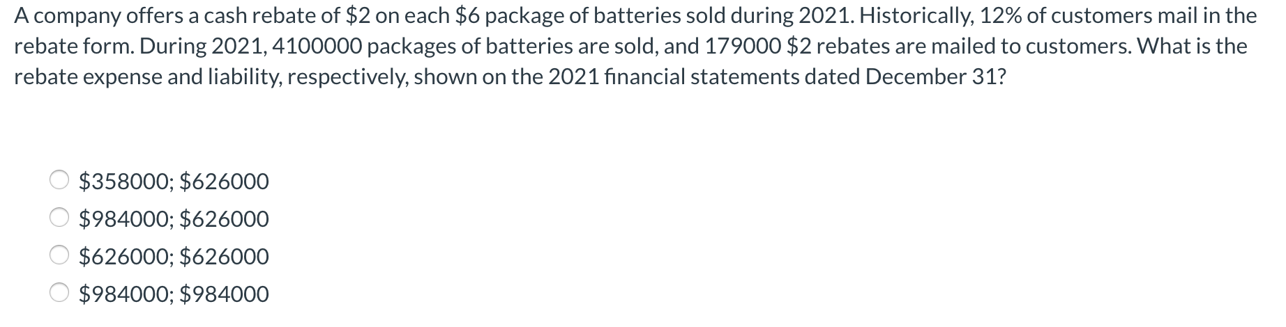 solved-a-company-offers-a-cash-rebate-of-2-on-each-6-chegg