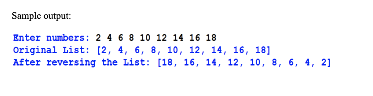 Solved (python) Write a function that takes a list, reverses | Chegg.com