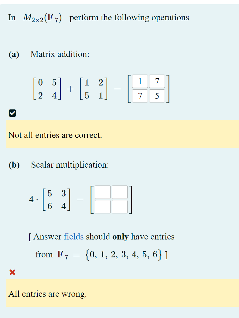 Solved A=[[ 3 -8; -5 3 ]], ﻿ B=[[ -7 -2; -7 -7 ]] | Chegg.com