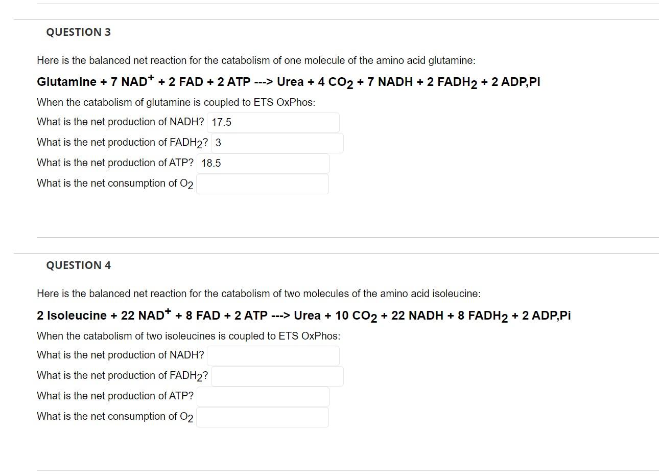 Solved use P/O ratio (NADH)=2.5 and P/O ratio | Chegg.com