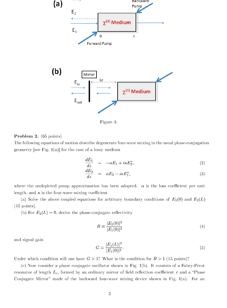 Problem 2. (65 Points) The Following Equations Of 