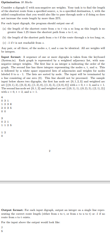 Solved Optimisation 19 Maris Consider a digraph G with | Chegg.com