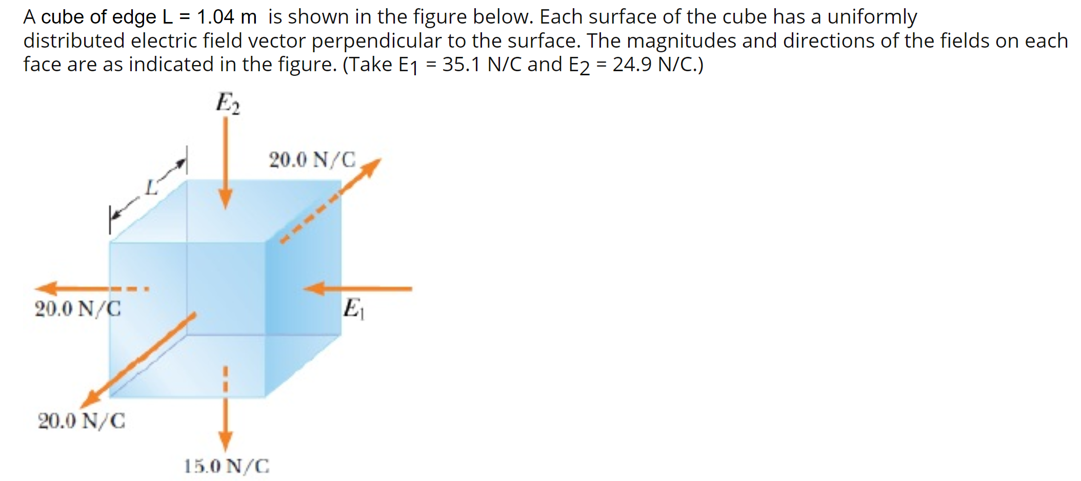 Solved What Is The Net Charge Inside The Cube 10 1 Chegg Com