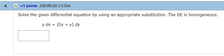 Solved I need help solving this DE problem please show all | Chegg.com