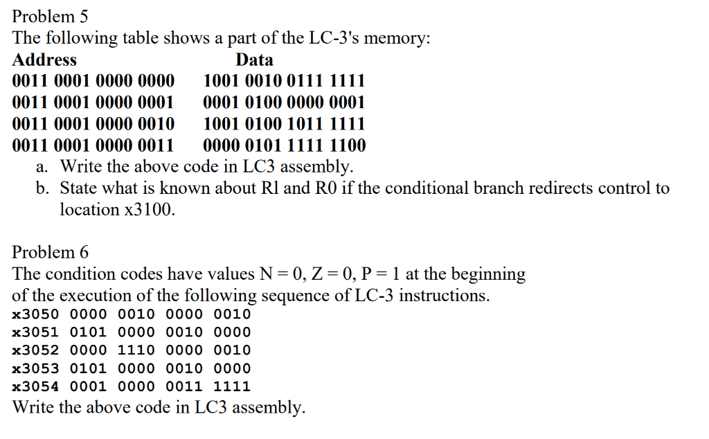 Solved Problem 5 The following table shows a part of the | Chegg.com