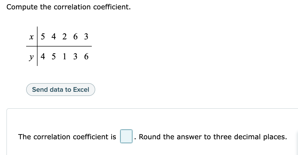 Solved Compute The Correlation Coefficient. | Chegg.com