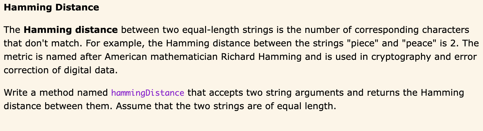 solved-the-hamming-distance-between-two-equal-length-strings-chegg