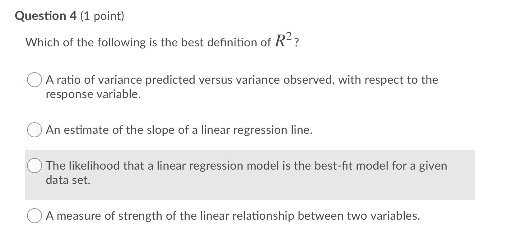 Solved Question 3 (1 point) The following residual plot | Chegg.com