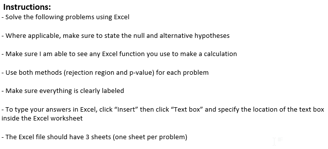 Solved Instructions: - Solve the following problems using | Chegg.com