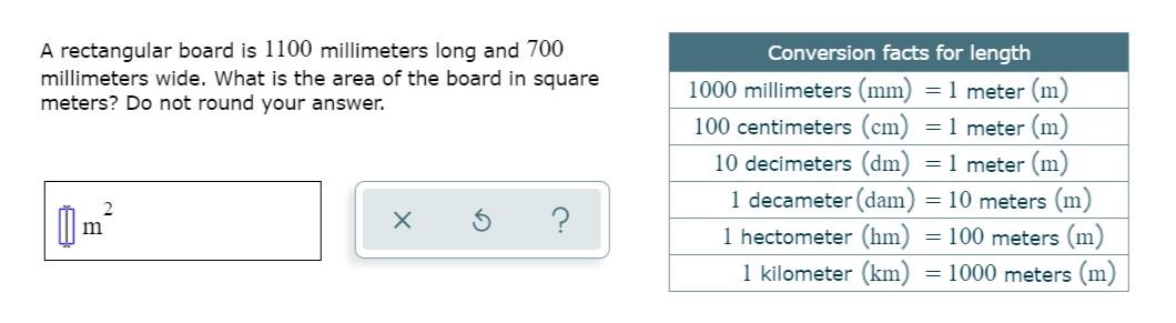 Solved A Rectangular Board Is 1100 Millimeters Long And 700 Chegg Com