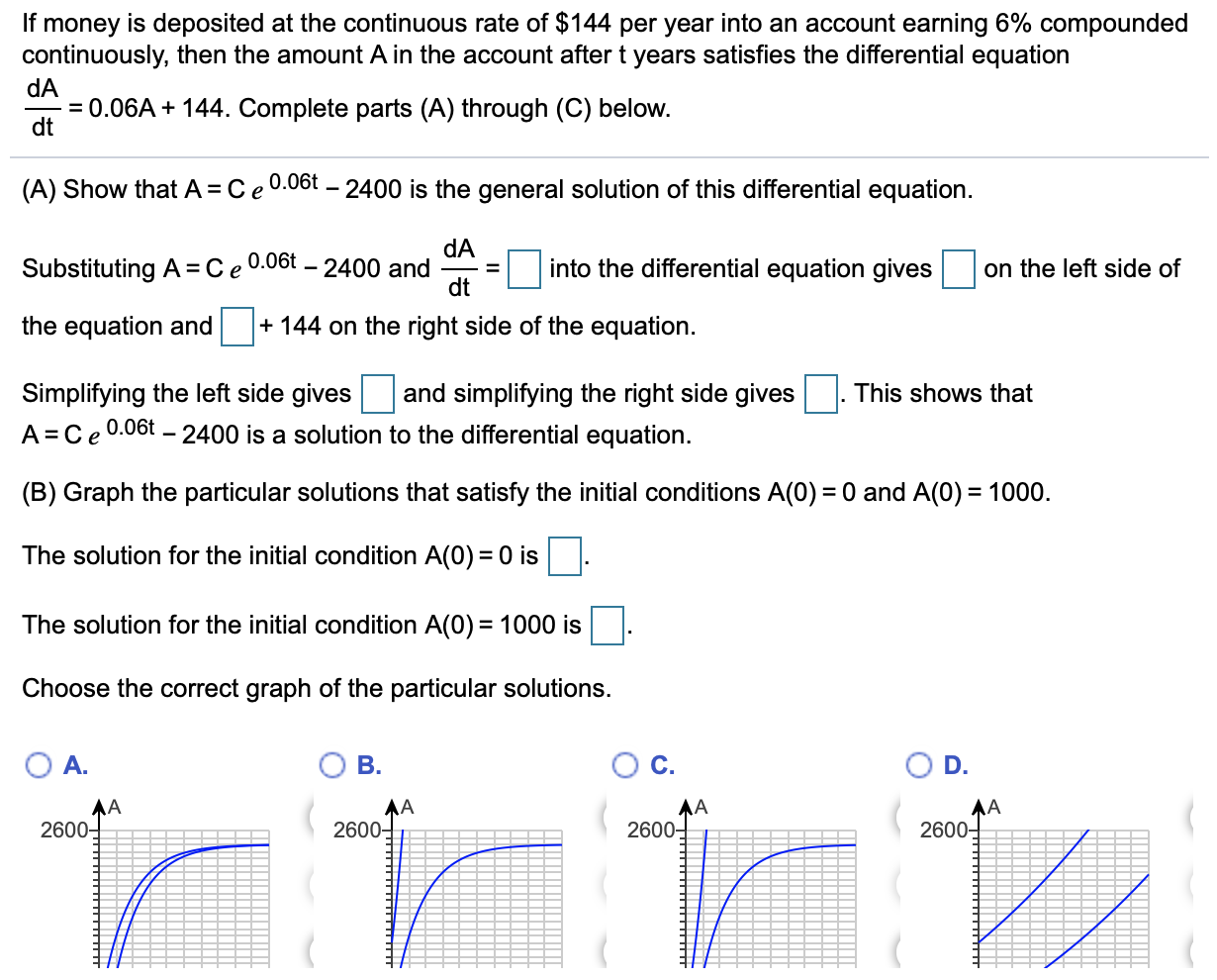 Solved Write a differential equation that expresses the | Chegg.com