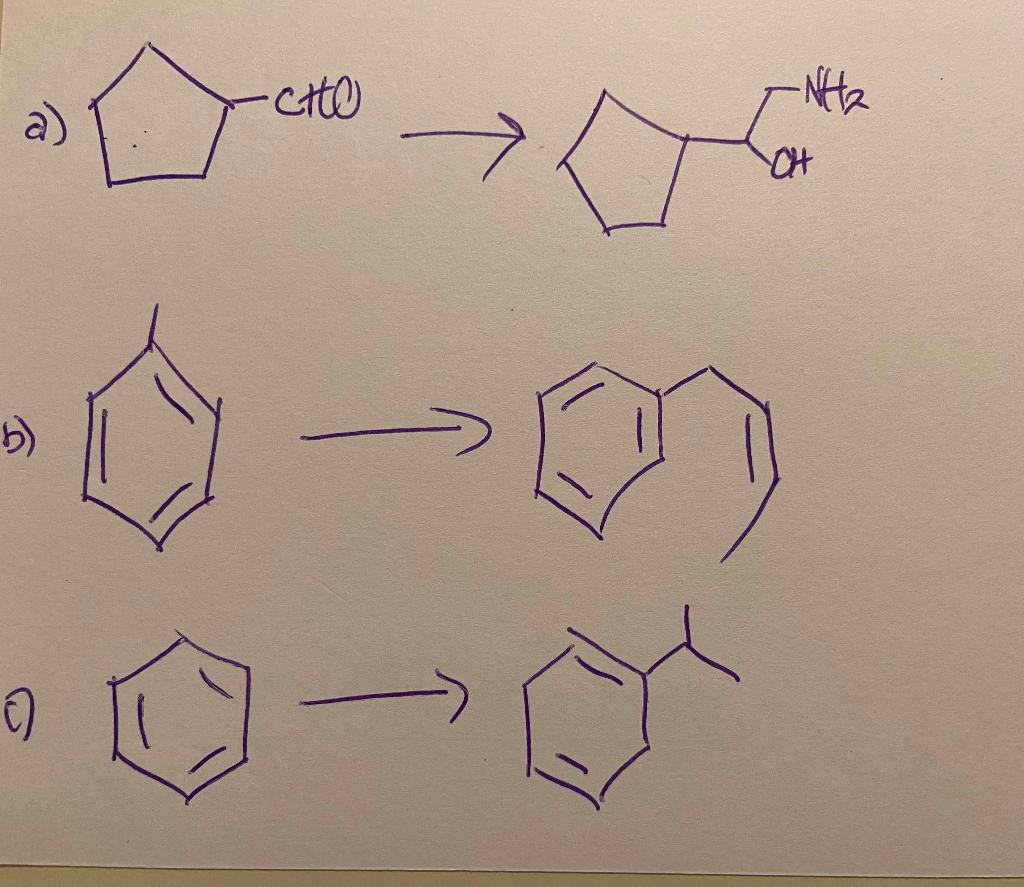 Solved with mechanisms, could you show how to do these | Chegg.com