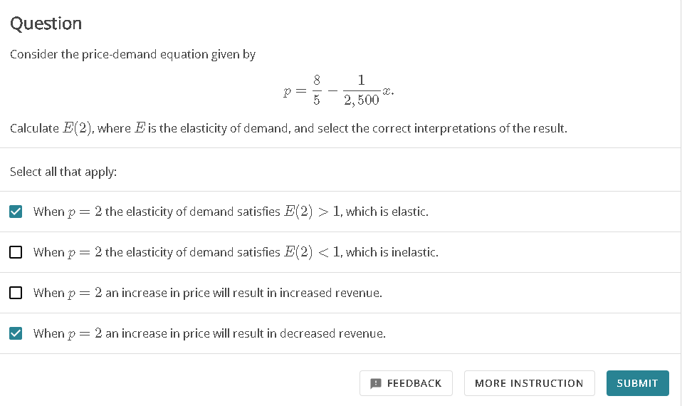 Solved Consider The Price-demand Equation Given | Chegg.com