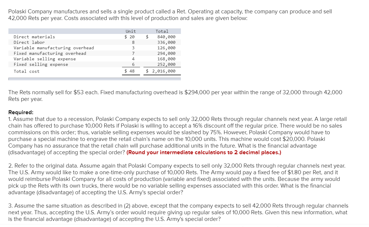 solved-polaski-company-manufactures-and-sells-a-single-chegg