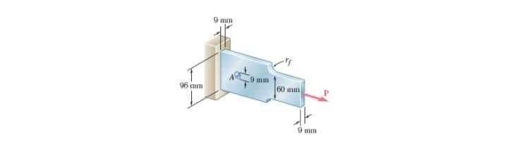 Solved Knowing that the hole has a diameter of 9 mm, | Chegg.com