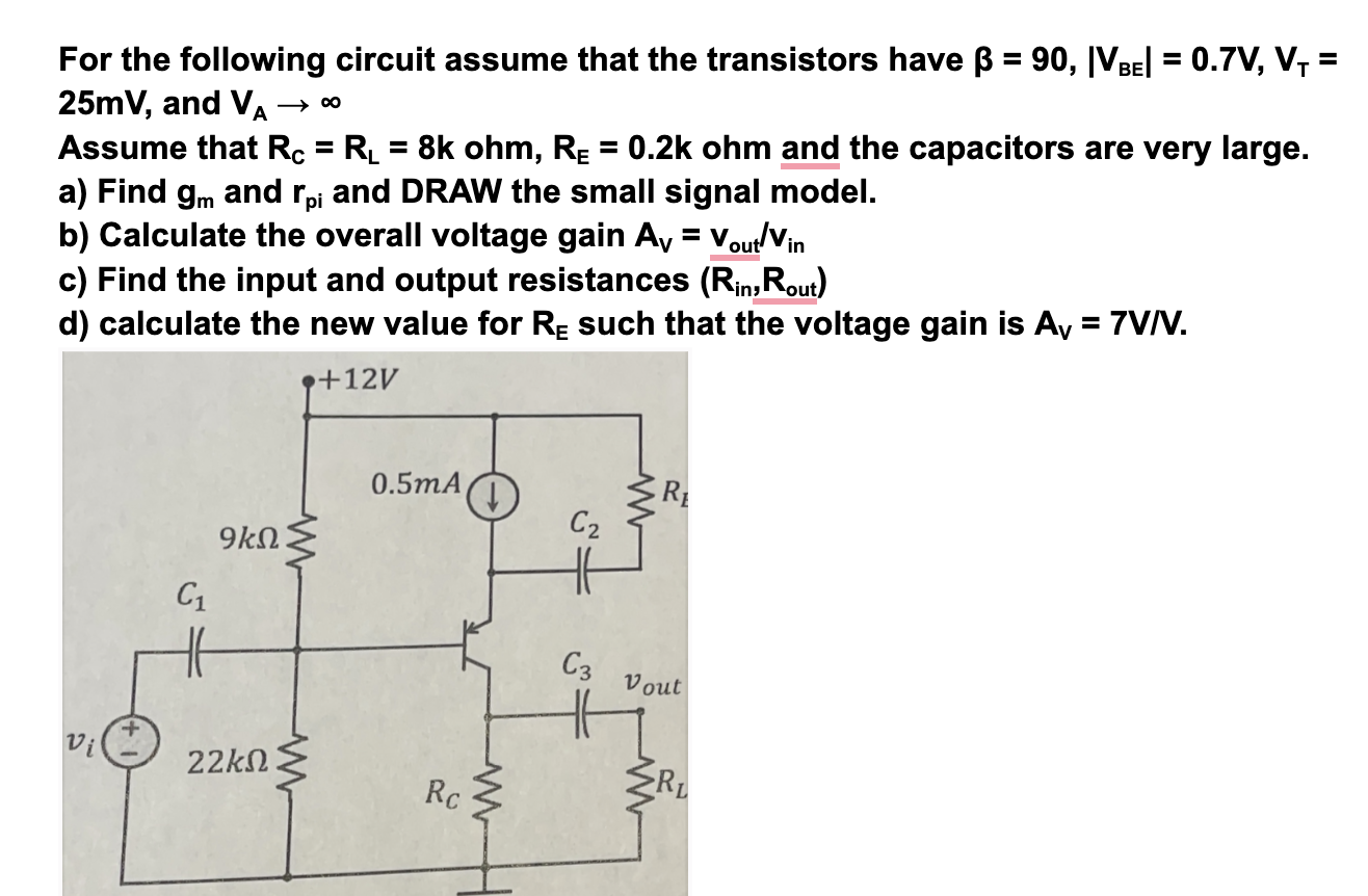 Solved For The Following Circuit Assume That The Transistors 5440