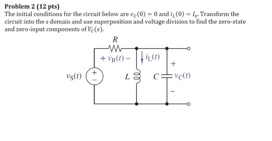 Solved Problem 2 (12 pts) The initial conditions for the | Chegg.com