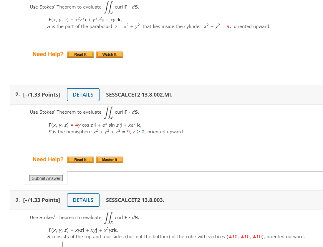 Solved Use Stokes Theorem To Evaluate Curl F Ds F X Y