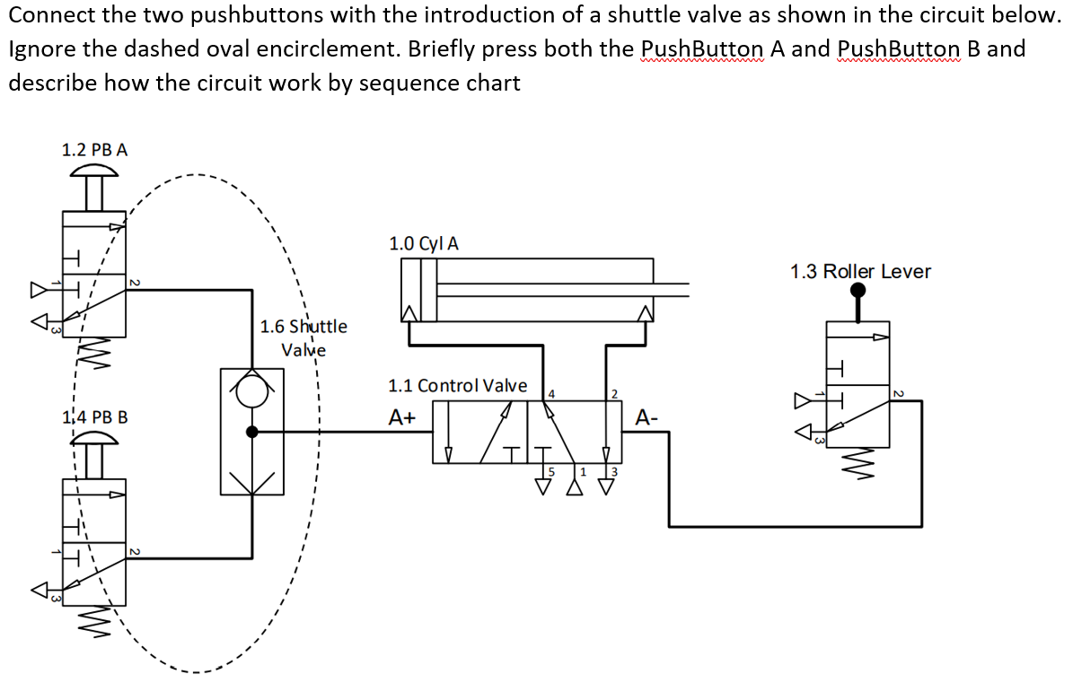 Solved Connect the two pushbuttons with the introduction of | Chegg.com