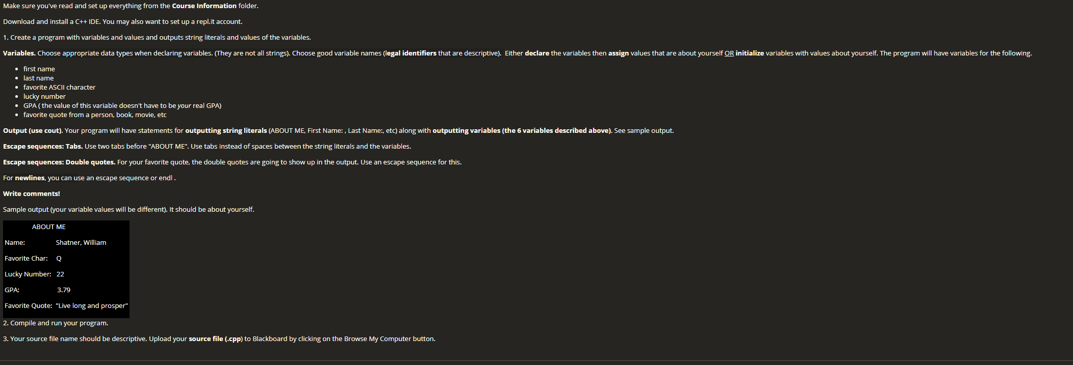 Solved Make sure you've read and set up everything from the | Chegg.com